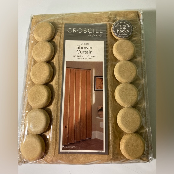 Croscill Home Faux Suede Shower Curtain - Picture 1 of 3